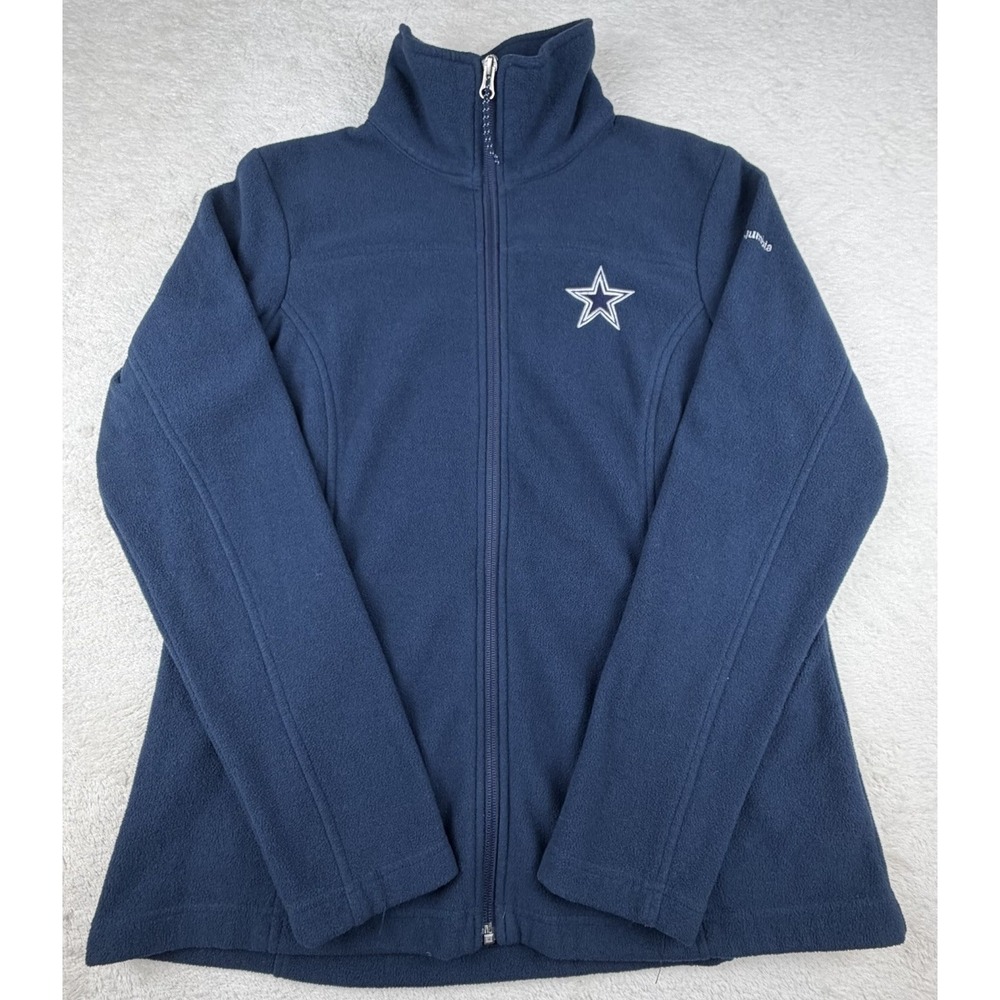 Columbia Sportswear NFL Navy Fleece Full-Zip Jacket Sz L Dallas Cowboys Football